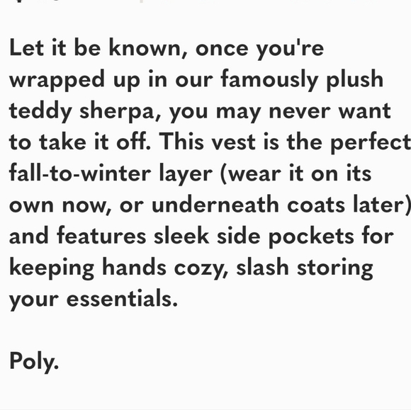 NEW J. Crew Womens Sherpa Vest Gold Zippers Teddy Bear Comfy Jacket Preppy Chic - Picture 4 of 10